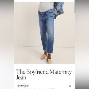 Hatch boyfriend maternity jeans size 31 indigo